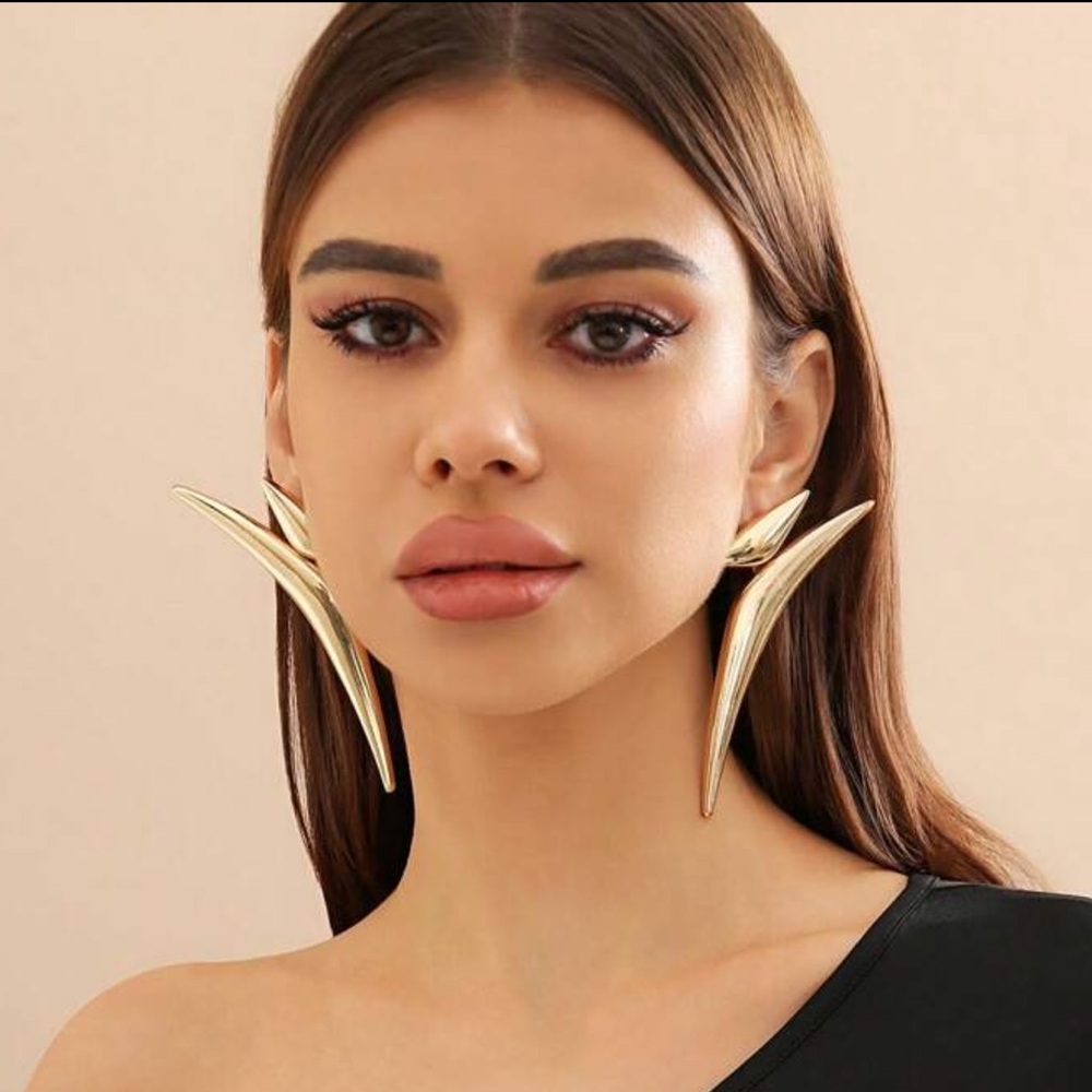 Stunning Gold Statement Earrings